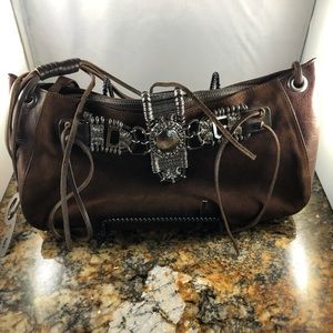 Dolce & Gabbana Brown Suede Fringed Bag